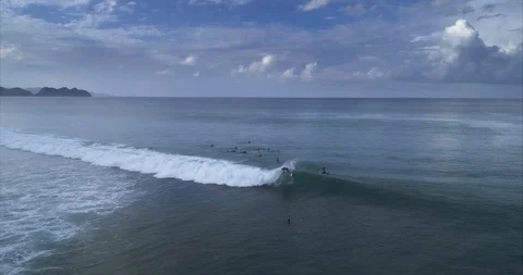 Surfing in the Indian ocean. Stock Footage 102847715