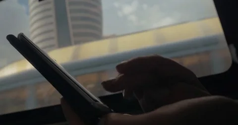 Surfing internet on cellphone in train Stock Footage 81331677