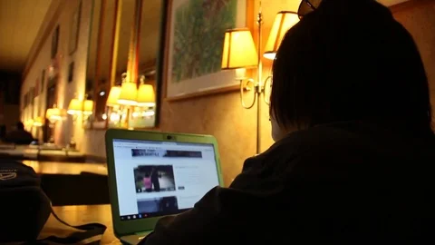 Surfing the internet Stock Footage 78717848