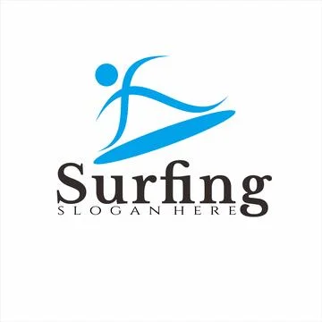 Surfing logo concept Stock Illustration