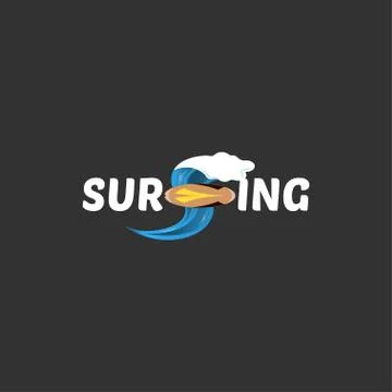 Surfing logo vector illustration Stock Illustration