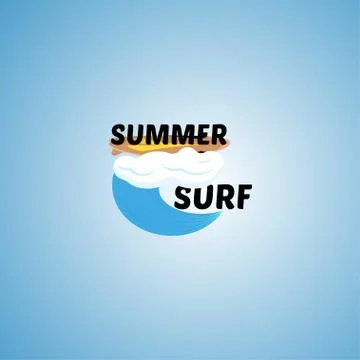 Surfing logo vector illustration Illustrazione stock