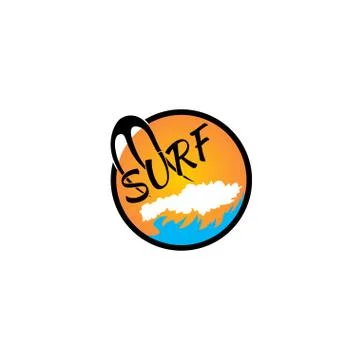 Surfing logo vector illustration Stock Illustration