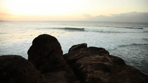 Surfing on Maui Northshore Stock Footage 60793502