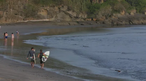Surfing in Nicaragua Stock Footage 60648745