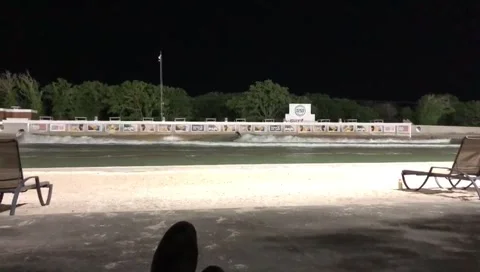 Surfing at night 6 Stock Footage 236262007