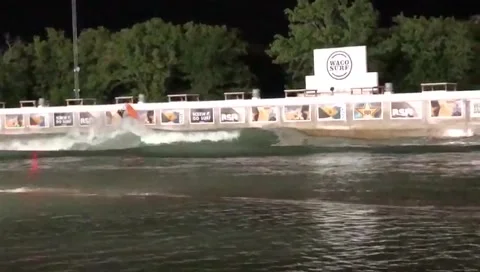 Surfing at night Stock Footage 236260038