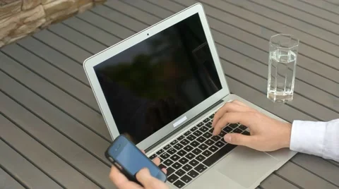 Surfing on a Notebook Stock Footage 67445901