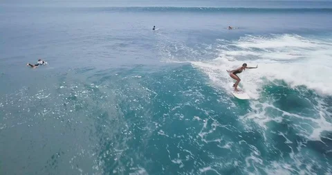 Surfing in the ocean. Stock-Footage 91838747