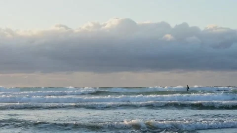 Surfing The Ocean Waves Stock-Footage 162910692