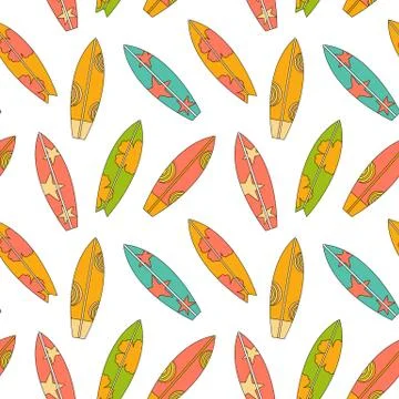 Surfing pattern Stock Illustration