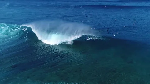 Surfing pipeline Stock Footage 275000300
