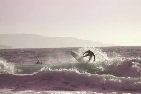 Surfing Reñaca 3 Stock Photos