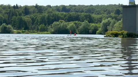 Surfing on sapboards Stock Footage 248930396