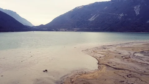 Surfing on S.Croce lake Stock Footage 124878524