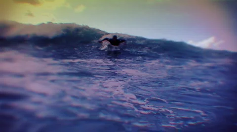 Surfing slow motion blue Stock Footage 648329