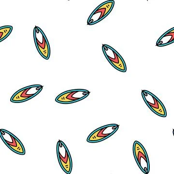 Surfing summer vector seamless pattern Stock Illustration