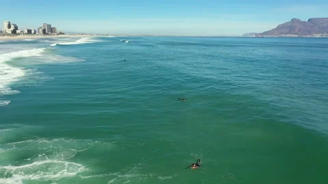 Surfing Table View from a drone Stock Footage 193761708