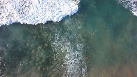 Surfing towards the wave Video stock 113944494