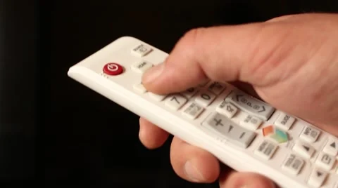 Surfing tv channels by remote control. Stock Footage 46223646