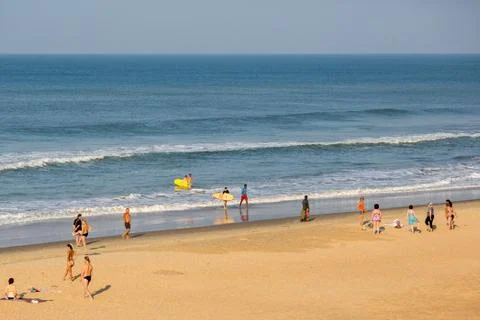 Surfing in Varkala Stock Photos