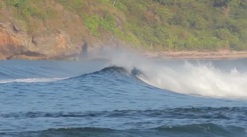 Surfing a wave. Stock Footage 43250290