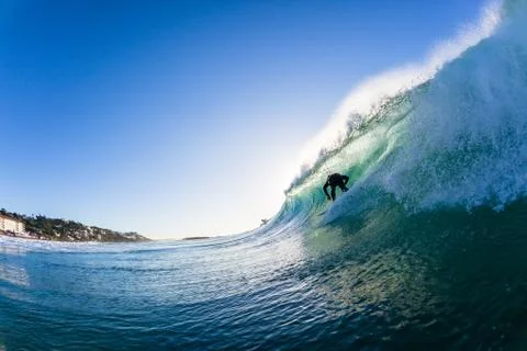 Surfing Wave Inside Stock Photos