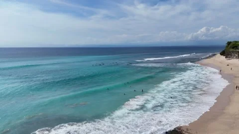Surfing the waves in Bali Stock Footage 290994619