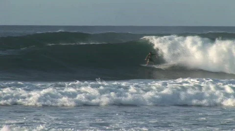 Surfing the waves Stock Footage 323567