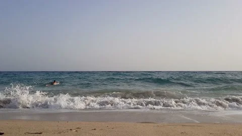 Surfing on waves Stock Footage 194951866