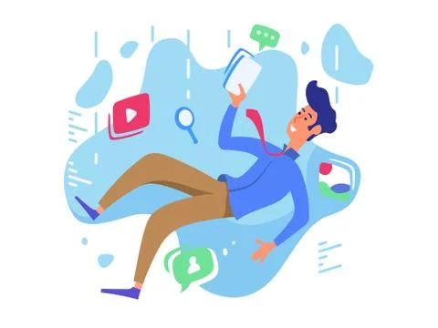 Surfing web network Stock Illustration