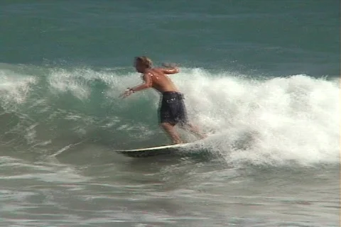 Surfing Wipeout! Stock Footage 435834