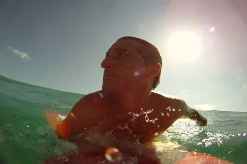 Surfing Wipeout Stock Footage