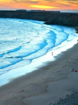 Surfpoint at sunset Stock Photos