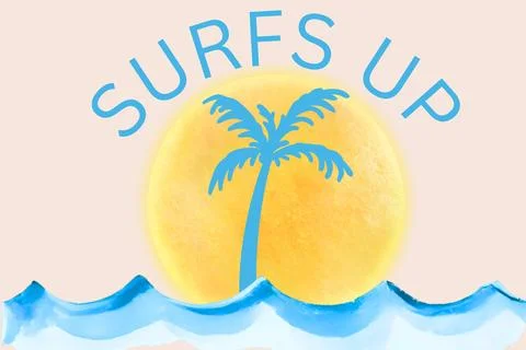 Surf's Up Background Stock Illustration