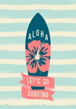Surf's Up Poster Design Stock Illustration