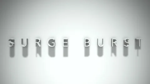 Surge burst 3D title animation with shadows on a white background Stock Footage 297567947