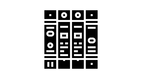 Surge protector electrical engineer glyph icon animation Stock Footage 326154665