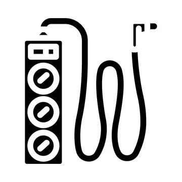Surge protector electrical engineer glyph icon vector illustration Stockillustratie