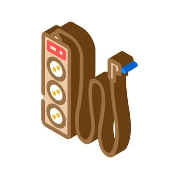 Surge protector electrical engineer isometric icon vector illustration Stock Illustration