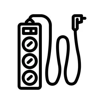 Surge protector electrical engineer line icon vector illustration Stock Illustration