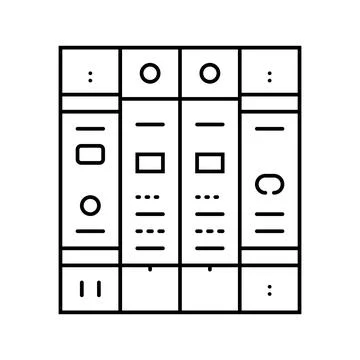 Surge protector electrical engineer line icon vector illustration Illustrazione stock