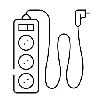 Surge protector electrical engineer line icon vector illustration Stock Illustration