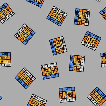 Surge protector electrical engineer vector seamless pattern Stock Illustration