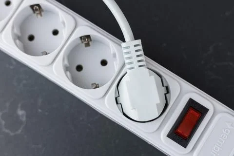 Surge protector with electrical sockets Stockfoto's
