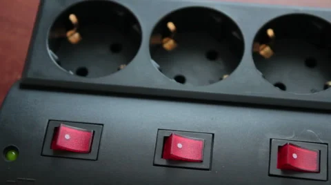 Surge protector. Stock Footage 55711096