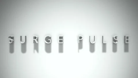 Surge pulse 3D title animation with shadows on a white background Stock Footage 297567952