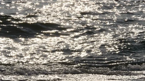 Surge of Sea Waves at Backlight in Super Slow Motion Vidéo 94039504