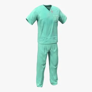 Surgeon Dress 19 with Blood 3D Model