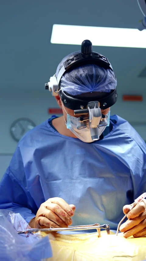 Surgeon equipped for operation | Stock Video | Pond5